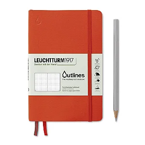 Caderno Leuchtturm1917 Outlines - Brochura (B6+) - Resistente à Água- Capa Flexível - Pontado