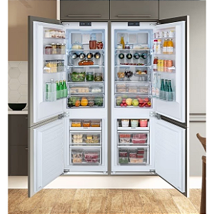 Refrigerador para Revestir Tecno Duo TR26 BRDB 466L - Tecnologia Multi Cooling, Super Freeze, Portas para Revestir, Compressores Inverter, Bottom Freezer