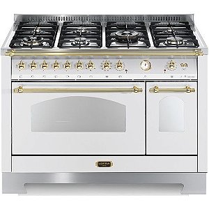 Fogão Embutível Dual Flame Lofra Dolcevita RBPD126MFT+E2 120cm - Design Vintage, Duplo Forno Total 136L e Grill Infravermelho, Ampla Mesa 7 Queimadores, Garantia 2 Anos