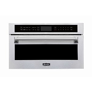 Forno Combinado Micro-ondas 76cm Evol 45L - Aço Inox 304, Air Fry, Grill, Convecção, Descongelamento, Adiar Início, Trava Crianças, Digital Touch