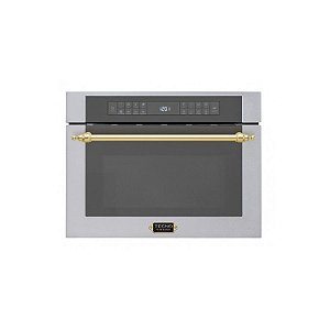 Forno Combinado Micro-ondas Tecno Vintage Inox 38L - Churrasqueira Infravermelha, Calor Ventilado, Função Fermentação, Painel Toque, Trava Segurança