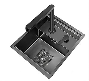 CUBA BAR BLACK - Cuba Gourmet Quadrada Preta com Tampa Embutida Cookerhood.