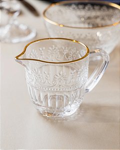Leiteira Mauve com Fio de Ouro 230ml em Cristal Wolff