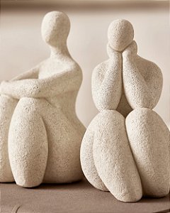 Kit Esculturas Mulher Curvas em Polirresina Decorativas