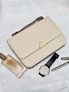 Bolsa Com Alça Corrente Tiracolo Nude Feminina