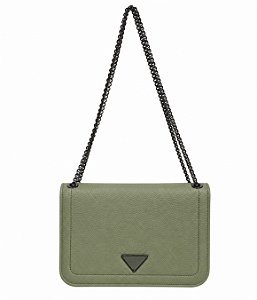 Bolsa Feminina Verde Militar com Corrente