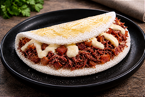 Tapioca Carne Seca Especial (Carne Seca, Bacon e Requeijão)
