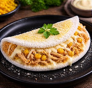 Tapioca Supreme de Frango & Milho (frango , milho e muçarela)