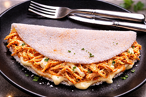 Tapioca Frango Catupiry (Tapioca com Frango Desfiado & Catupiry)