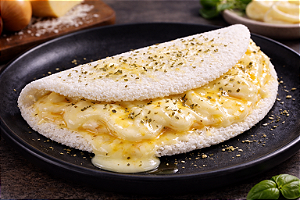 Tapioca Toque Italiano (Tapioca de Mussarela com Orégano & Manteiga)
