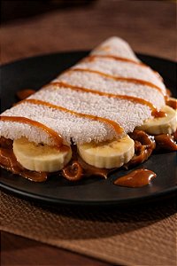 Tapioca doce tentação ( banana + doce de leite)