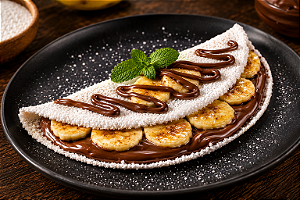 Tapioca doce Pecado (Nutella + Banana)