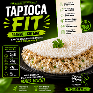 Tapioca Fit – Frango Desfiado + Queijo Cottage