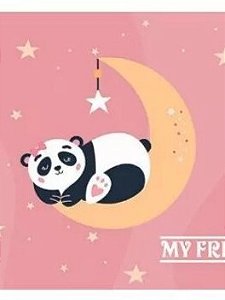 Caderno Pequeno 1/4 Caligrafia Brochura Costurado SD - Tamanho 20x14,5 cm e 48 folhas - Linha Panda