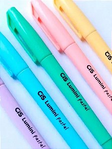 MARCA TEXTO-CIS LUMINI PASTEL- COLEÇÃO COM 9 UNIDADES