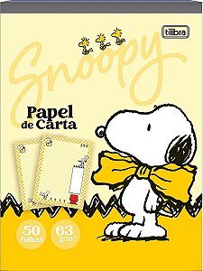 Caderno Colado Papel de Carta Snoopy 50 Folhas