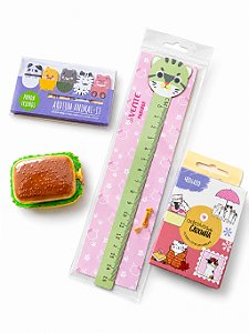 KIT GATOS FOFOS - PAPELARIA - 4 ITES