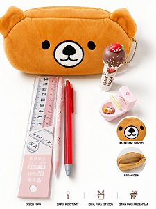 KIT ESTOJO ESCOLAR URSO - 6 ITENS