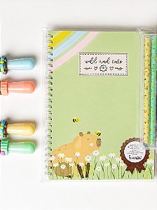 KIT PAPELARIA FOFA CAPIVARA – 6 ITENS