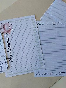 Papéis de Carta Coleção SOU RARA com Envelope 04 unidades | Extraordinária