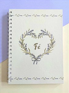 Caderno Colegial 18x25 Capa Dura 200 páginas Coleção Lavanda | FÉ E LAVANDAS