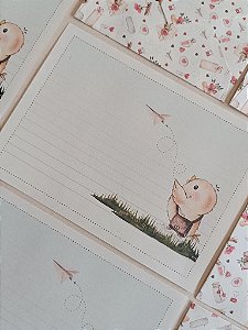 Coleção de Papéis de Carta +AMOR, POR FAVOR! com Adesivo 04 unidades | VERTICAL