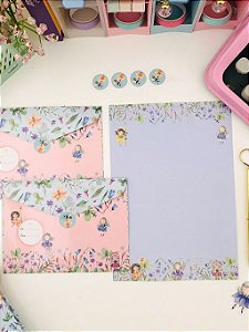 Kit Papéis de Carta com Envelopes La Palomita Floresta Encantada