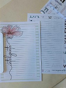 Papéis de Carta Coleção SOU RARA com Envelope 04 unidades | Inteligente