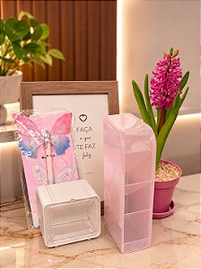 ORGANANIZADORES DE MESA + CANETA ESFEROGRÁFICA APAGÁVEL BORBOLETA