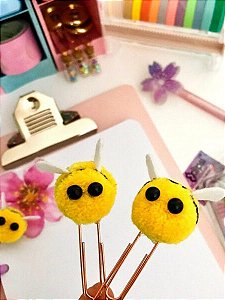 Kit 2 Éclips Abelinha Pompom 3D