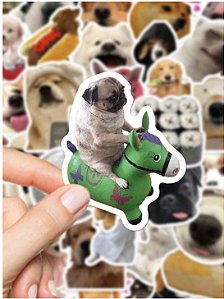 10 Peças Adesivos de Meme de Cachorro Engraçados