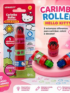 Carimbo Roller Autotintado 3 Estampas Hello Kitty