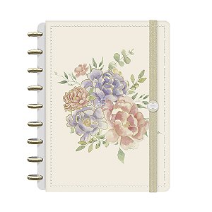 Caderno Inteligente Prime Essência Floral Peônias M