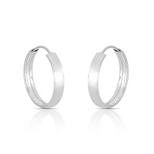Brinco Argola Lisa Oval em Prata 925