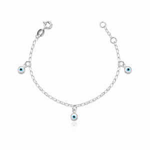 Pulseira Infantil Olho Grego em Prata 925
