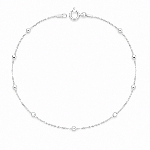 Pulseira Delicada de Bolinhas em Prata 925