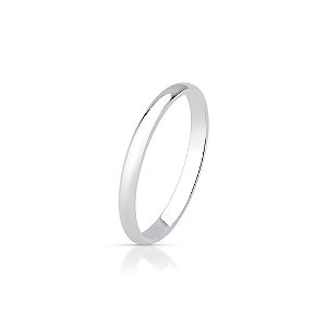 Aliança Lisa 2mm em Prata 925
