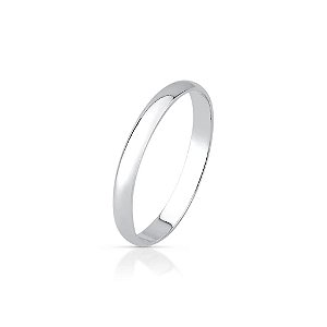 Aliança Lisa 2,5mm em Prata 925