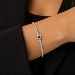 Pulseira Riviera Pedra Cravejada em Prata 925