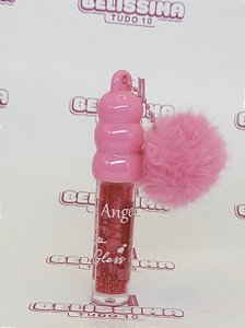 Lip Gloss Angel Pink com Pompom