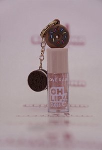 Gloss Labial Oh Lip! Love Rain com Chaveiro de Donut
