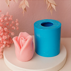 MOLDE DE SILICONE BOTÃO ROSA