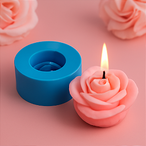 Molde Silicone para Vela Rosa P