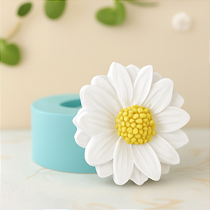 MOLDE DE SILICONE MARGARIDA ABERTA