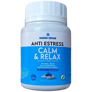 Anti Estress Calm & Relax Saúde Ervas 30 cápsulas