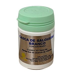 Casca de Salgueiro Branco Amazon / Saúde Ervas 30 Cápsulas