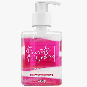 Gel Virilha Aromatizante Beijável Morango com Creme 240ml