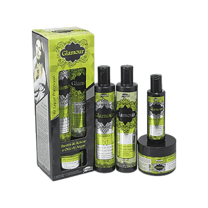 Kit Escova de Açúcar e Óleo Argan Alquimia 4 Itens