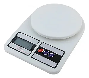 Balança Digital De Cozinha Precisão De 1g Até 10kg Branco 10 Kg