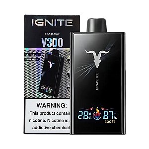 IGNITE V300 BLCK 30000 PUFF - POD DESCARTÁVEL